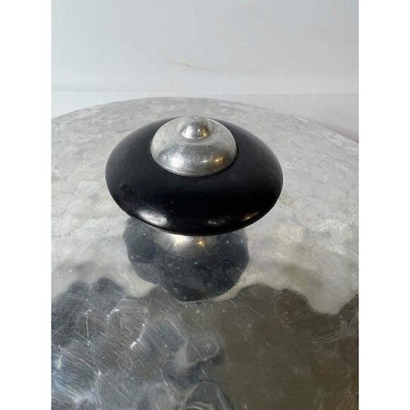 Vintage 1950s Hammered Aluminum Casserole Dish with Lid - Picture 6 of 11